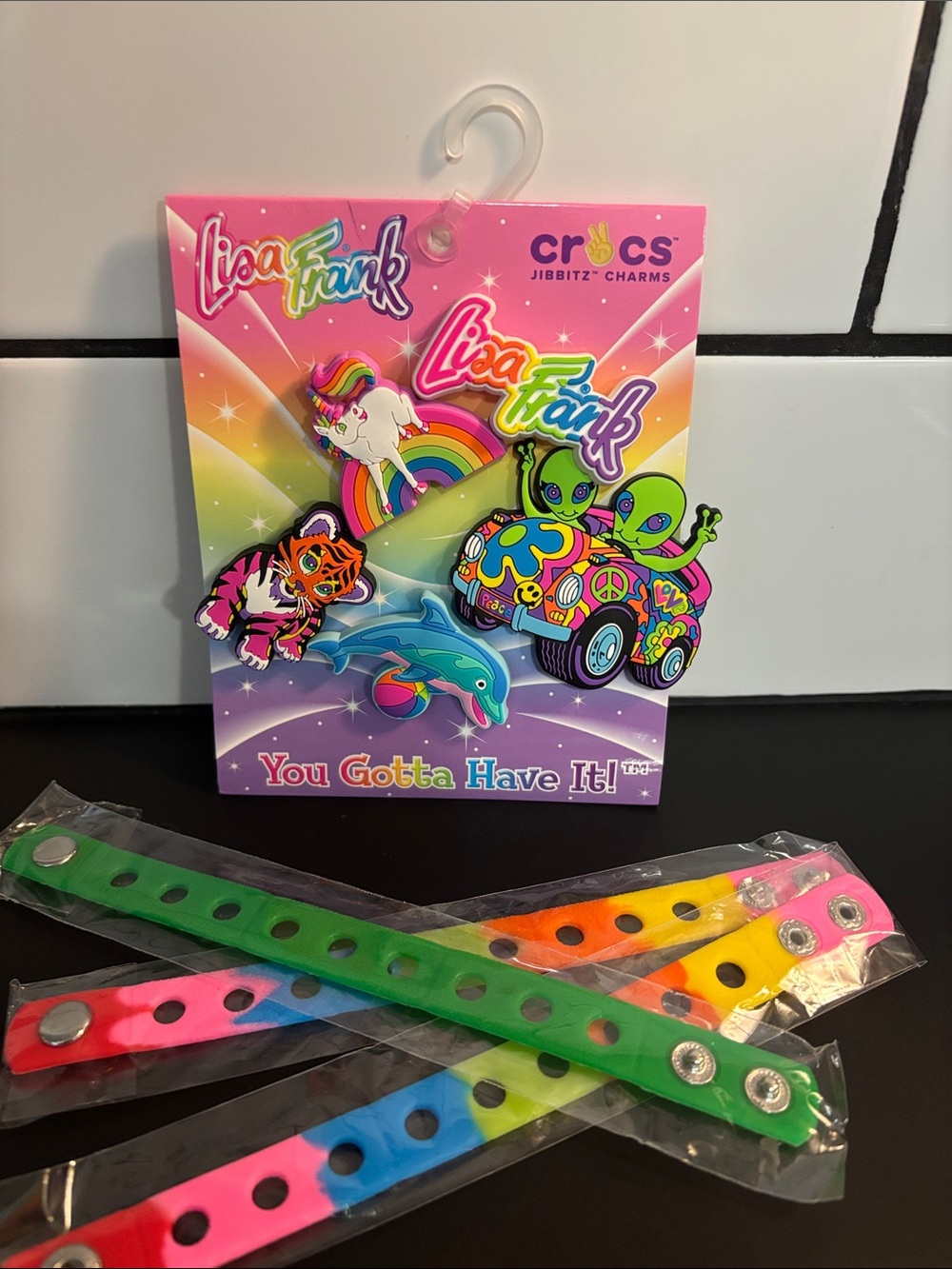 Crocs x Lisa Frank Jibbitz Charm Pack & Bracelets